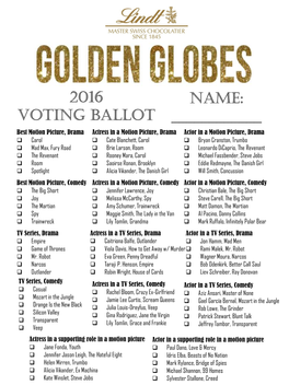 2016 Voting Ballot Name