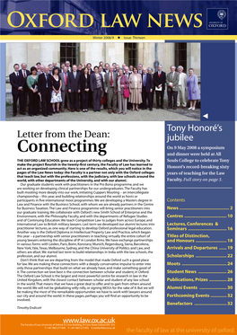 Oxford Law News Winter 2008/9  Issue Thirteen