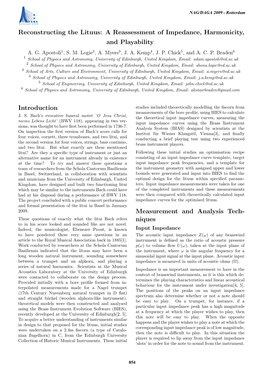 Reconstructing the Lituus: a Reassessment of Impedance, Harmonicity, and Playability A