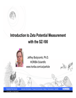 Introduction to Zeta Potential Measurement with the SZ-100