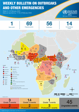 WEEKLY BULLETIN on OUTBREAKS and OTHER EMERGENCIES Week 6: 3-9 February 2020 Data As Reported By: 17:00; 9 February 2020