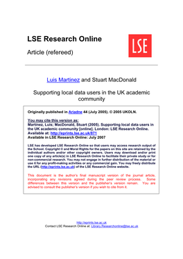 LSE Research Online