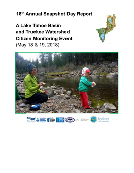 18Th Annual Snapshot Day Report a Lake Tahoe Basin and Truckee