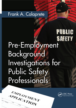 Pre-Employment Background Investigations for Public Safety Professionals