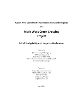 Mark West Creek Crossing Project