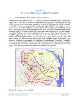 Overview of the Cameron Run Watershed