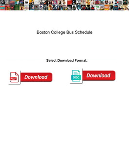 Boston College Bus Schedule