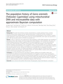 Using Mitochondrial DNA and Microsatellite Data