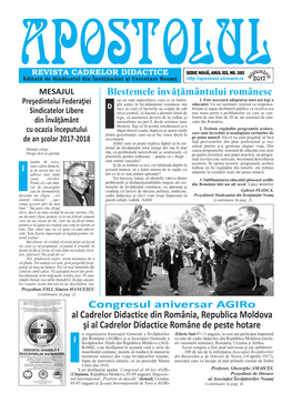 Apostolulrevista Cadrelor Didactice Serie Nouă, Anul Xix, Nr