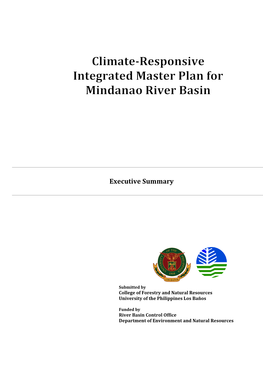Climate-Responsive Integrated Master Plan for Mindanao River Basin