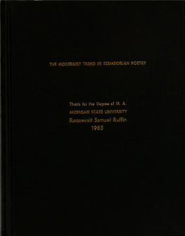 Roosevelt Samuai Ruffin 196.5 THESIS LIBRARY Michigan State Universny