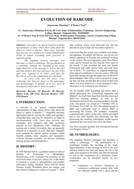 Evolution of Barcode