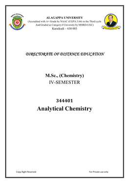 Analytical Chemistry