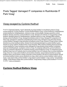 Posts Tagged 'Damaged IT Companies in Rushikonda IT Park Vizag' Vizag