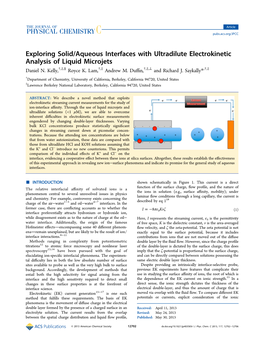 Exploring Solid/Aqueous Interfaces with Ultradilute Electrokinetic Analysis of Liquid Microjets Daniel N