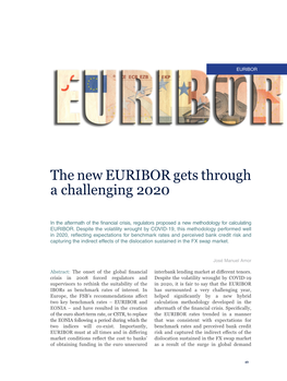 The New EURIBOR Gets Through a Challenging 2020