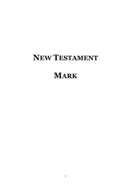 New Testament Mark