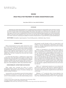 Review Drug Trials for Treatment of Human