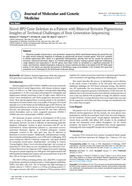 Novel RP2 Gene Deletion in a Patient With