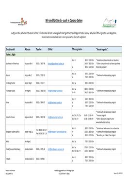 Oeffnungszeiten Und Angebote (Einzelhandel).Pdf