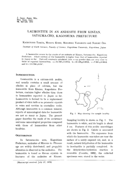 INTRODUCTION Laumontite Is a Calcium-Rich Zeolite, And