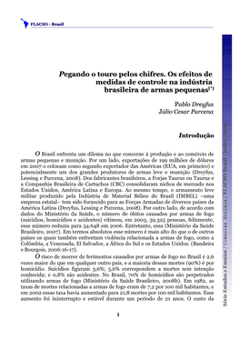 Pegando O Touro Pelos Chifres. Os Efeitos De Medidas De Controle Na Indústria Brasileira De Armas Pequenas[*]