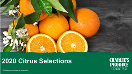 2020 Citrus Selections