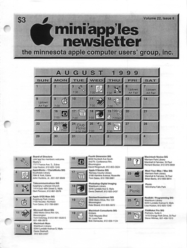 Mini'app'les Newsletter E Minnesota Apple Computer Users' Group, Inc