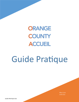 GUIDE PRATIQUE OCA 1 Mise À Jour Avril 2021