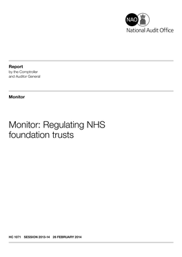 Monitor: Regulating NHS Foundation Trusts