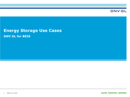 Energy Storage Use Cases DNV GL for BEIS