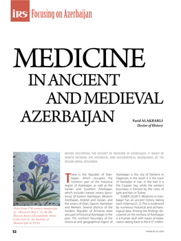 Medicine in Ancient and Medieval Azerbaijan