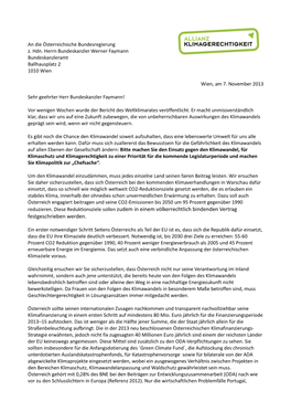 Draft Offener Brief Der Klimaallianz