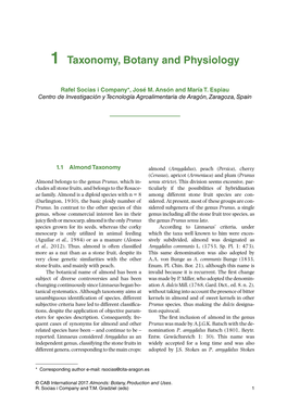 1 Taxonomy, Botany and Physiology