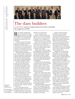 The Dam Builders Anabel Dean Meets a Unique Group of Wartime Comrades: the Engineers of 1950 Alumni Update