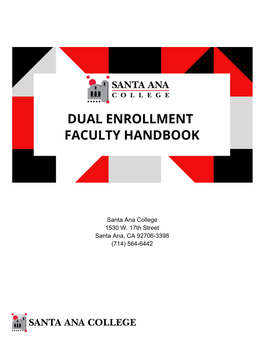 Dual Enrollment Faculty Guidebook 2019-2020 Santa Ana College