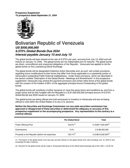 Bolivarian Republic of Venezuela