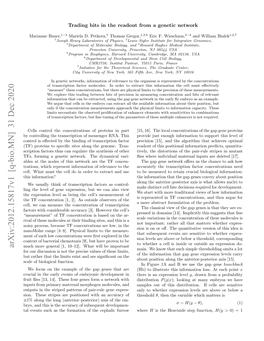 Trading Bits in the Readout from a Genetic Network