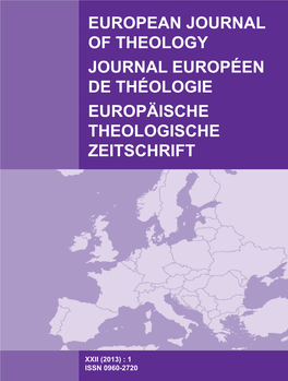 European Journal of Theology Journal