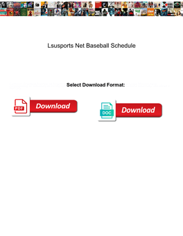 Lsusports Net Baseball Schedule