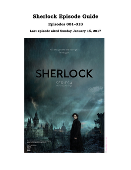Sherlock Episode Guide Episodes 001–013