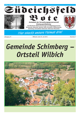 Gemeinde Schimberg – Ortsteil Wilbich