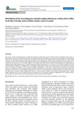 (Kott, 2002) in the Bay of Fundy and on Offshore Banks, Eastern Canada