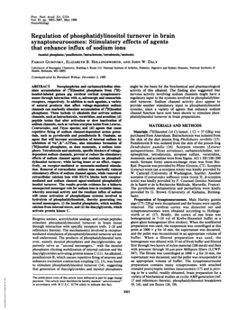 Regulation of Phosphatidylinositol Turnover in Brain