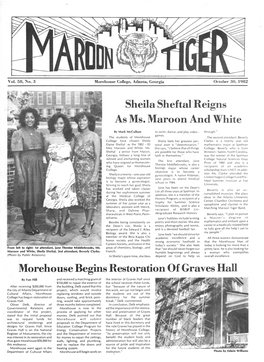 Sheila Sheftal Reigns As Ms. Maroon and White Morehouse Begins Restoration of Graves Hall