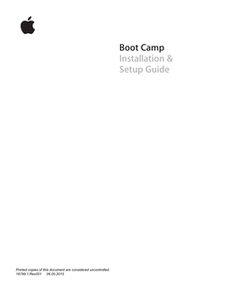 Boot Camp Installation & Setup Guide