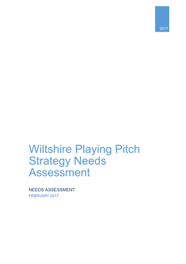 Wiltshire Playing Pitch Strategy Needs Assessment
