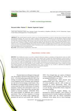 Canine Ovarian Dysgerminoma