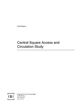 Central Square Bus Access and Circulation Study