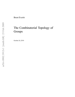 The Combinatorial Topology of Groups